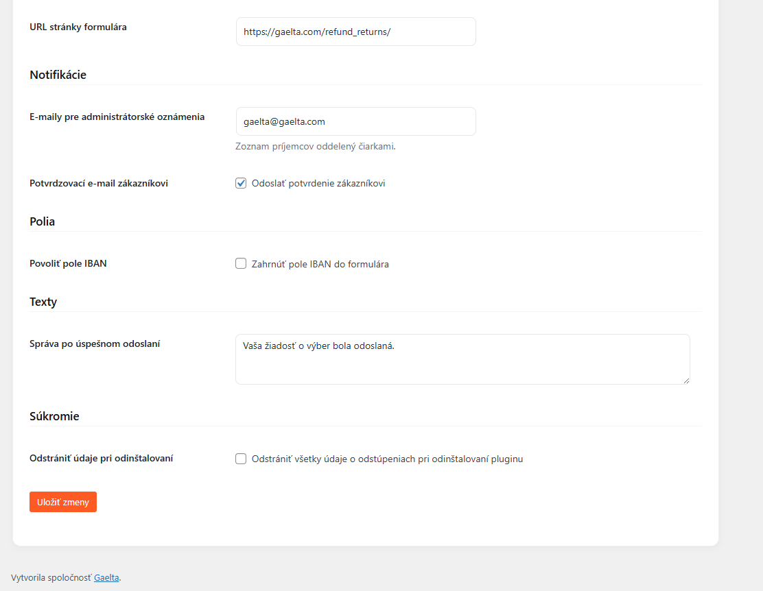 Tlačidlo na odstúpenie od zmluvy pre WooCommerce - obrázok produktu Gaelta 3