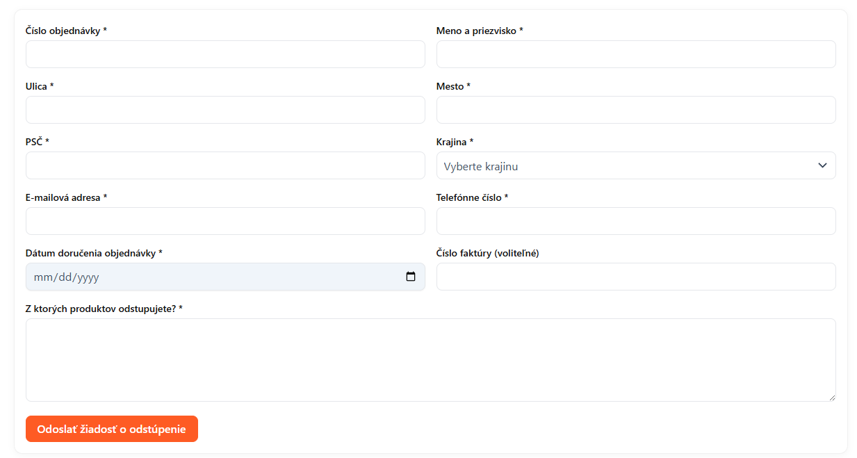 Tlačidlo na odstúpenie od zmluvy pre WooCommerce - obrázok produktu Gaelta 5