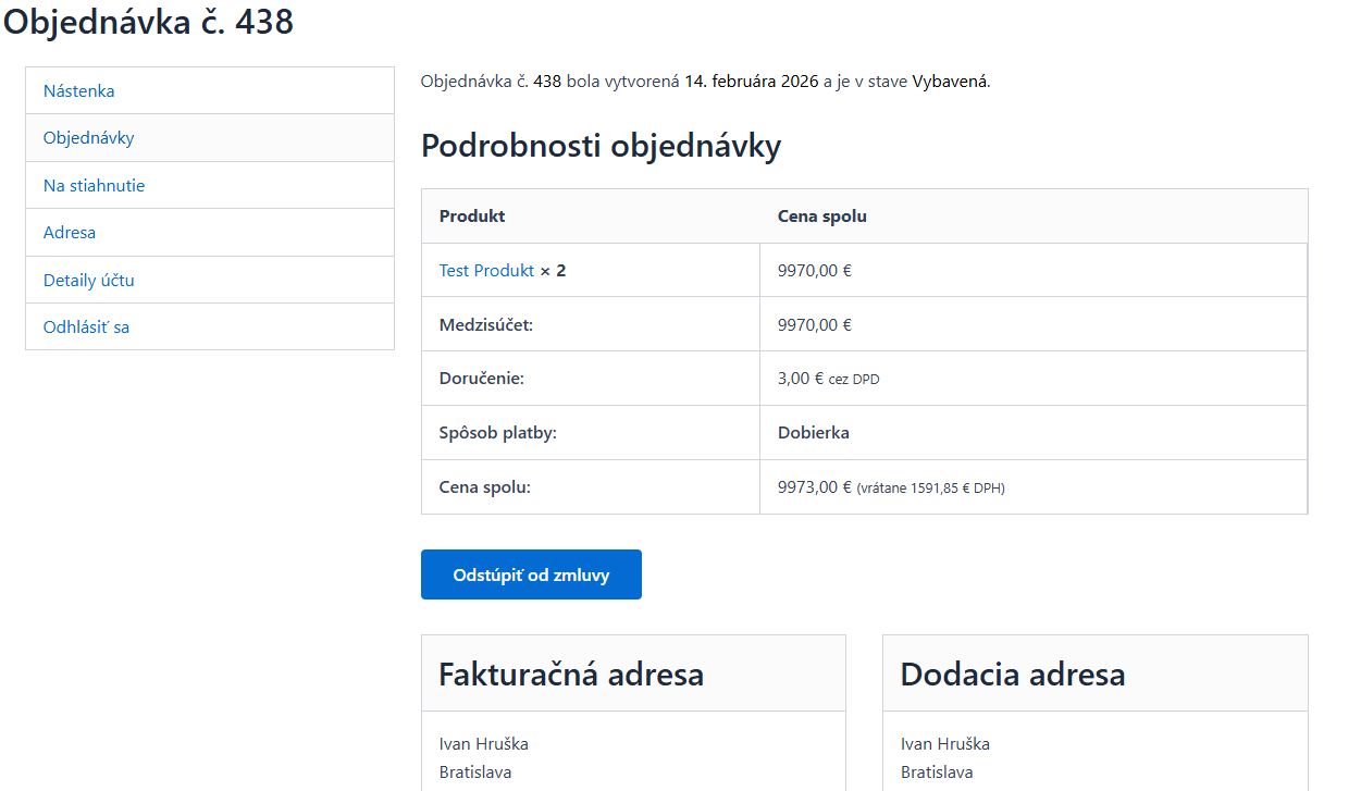 Tlačidlo na odstúpenie od zmluvy pre WooCommerce - obrázok produktu Gaelta 6