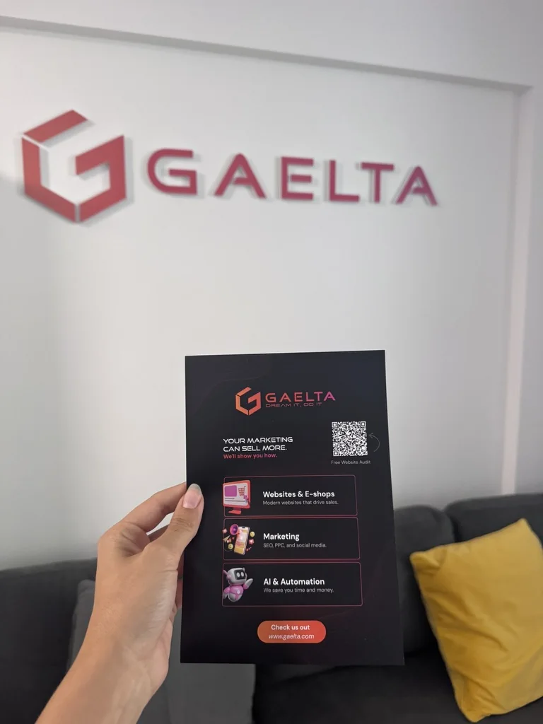 Tlačený prezentačný leták Gaelta