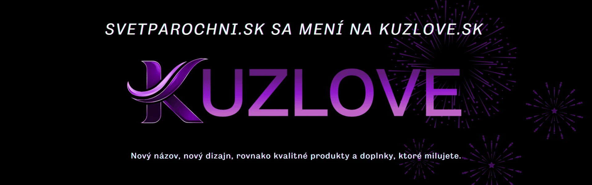 Kuzlove po rebrandingu - desktop náhľad e-shopu