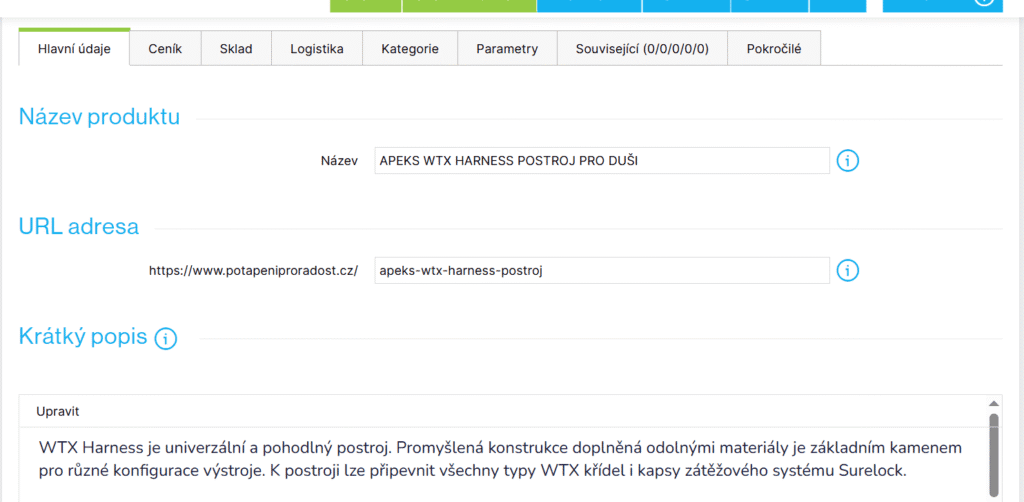 Príklad optimalizovaného popisu produktu pre SEO v eShope