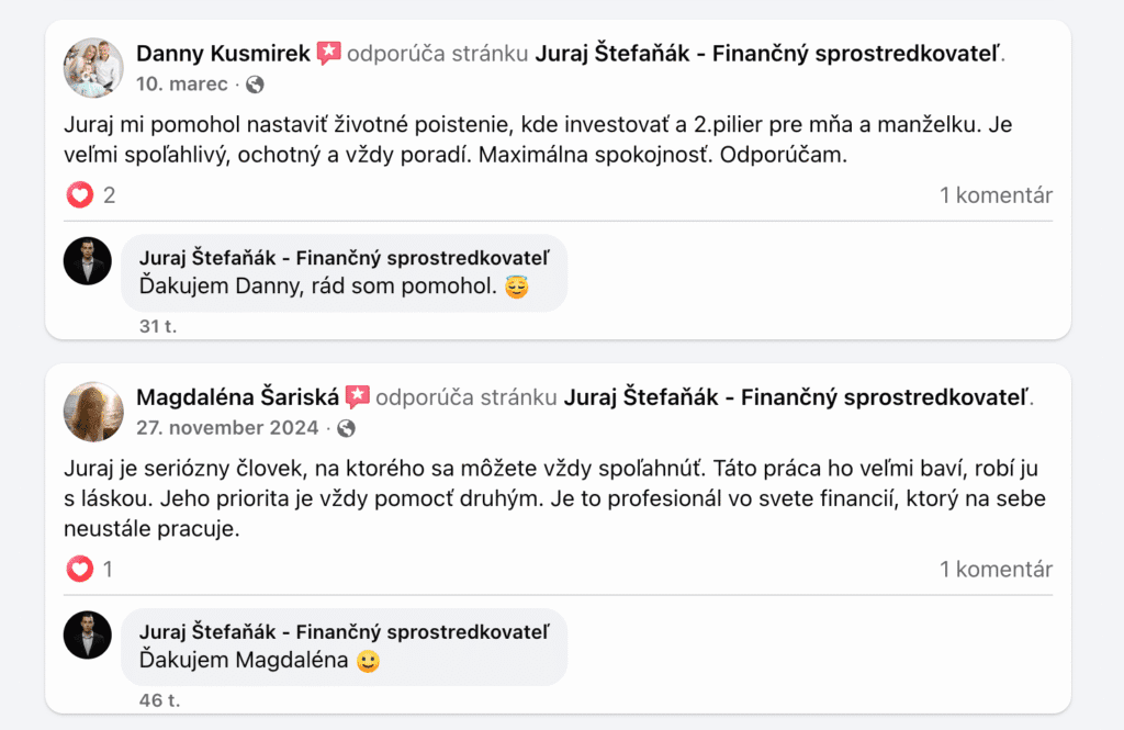 Príklad reakcie na recenziu v správe sociálnych sietí