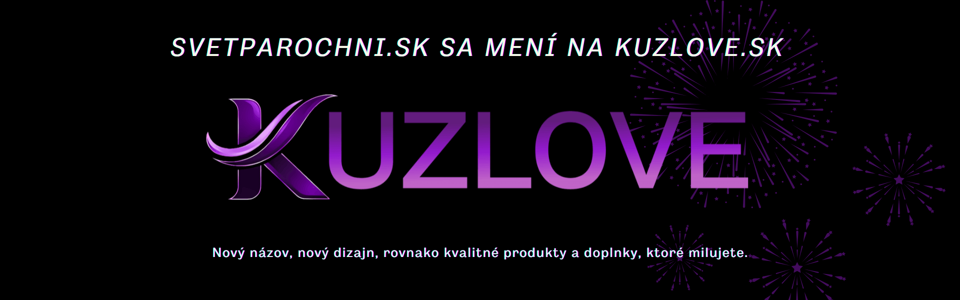 Kuzlove po rebrandingu – desktop náhľad e-shopu