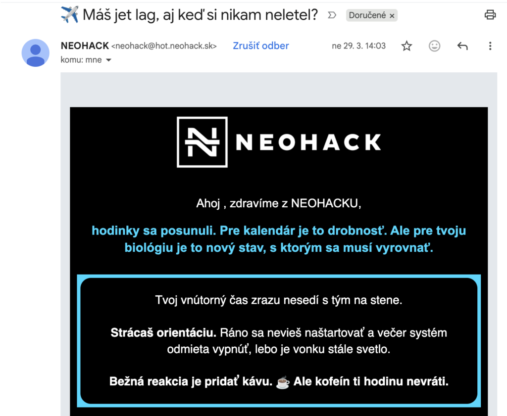Ukážka newslettera – Neohack