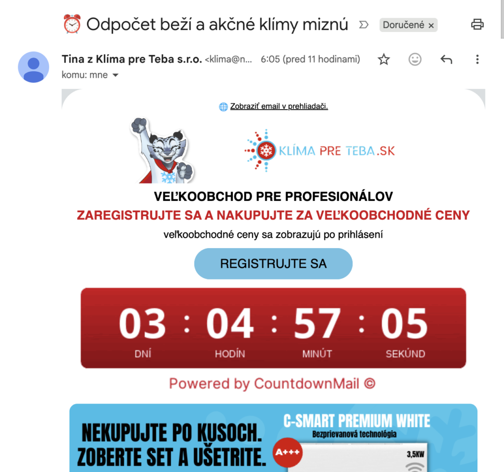 Ukážka newslettera – Klíma pre Teba